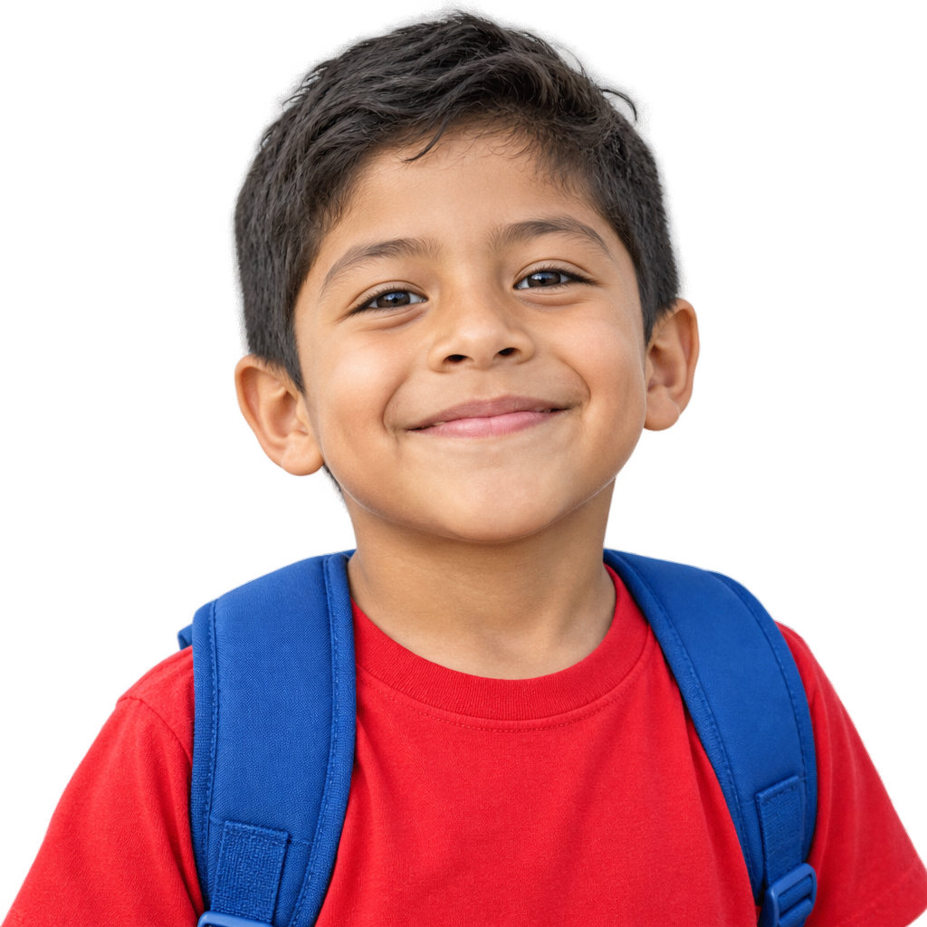 Young student smiling