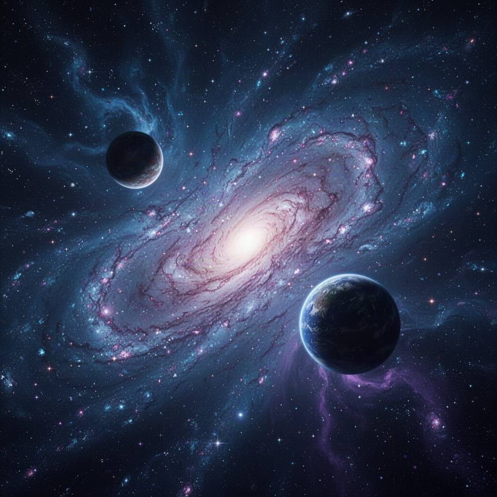 Space illustration representing Emma's interest in space